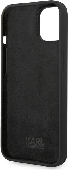 Mbështjellës Karl Lagerfeld KLHCP14MSLCTBK për iPhone 14 Plus 6.7", silikon, Choupette, zi