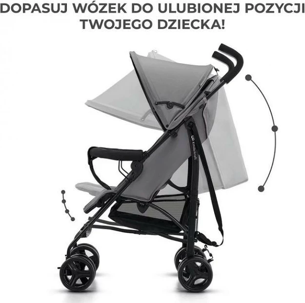 Karrocë fëmijësh Kinderkraft TIK GREY, umbrella, 6.5 kg, gri