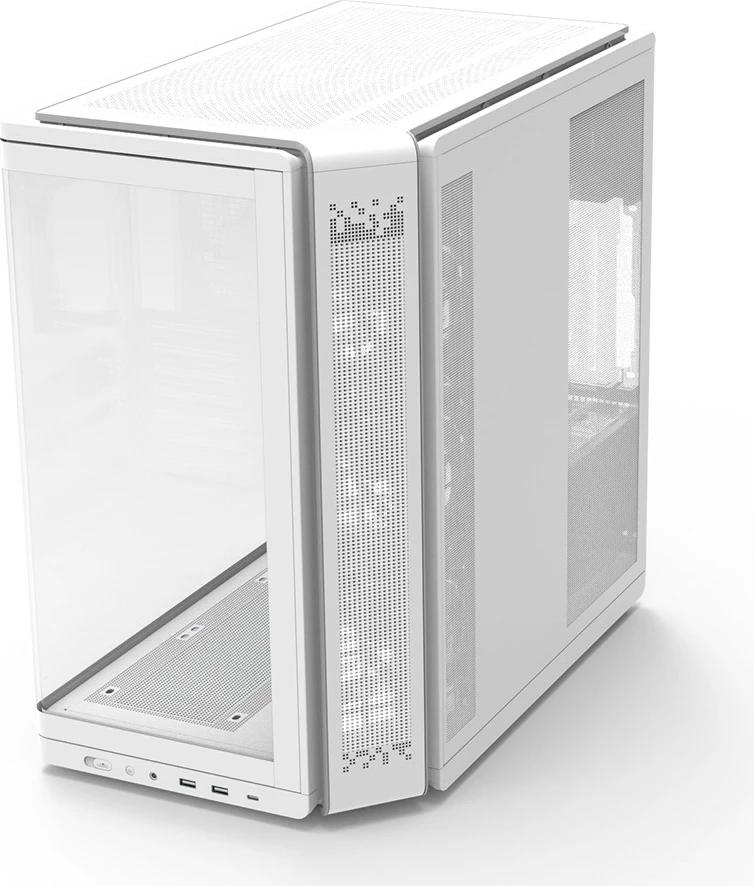 Kasë, Zalman P60, mid-tower, për ATX/Micro ATX/Mini ITX, 5x ARGB ventilatorë, e bardhë