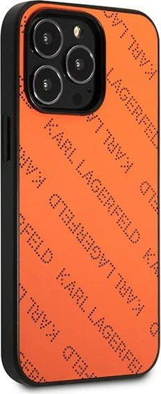 Mbështjellës Karl Lagerfeld Perforated Allover për iPhone 13 Pro / 13 6.1", Portokalli