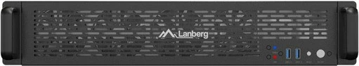 Kasë serveri Lanberg SC01-6502-12B, 2U, 19", E-ATX, 7 ventilatorë, e zezë/çelik