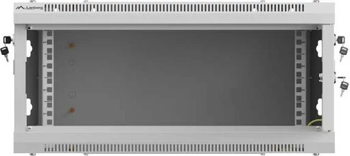 Kasë rack LANBERG 19" 4U 600x600, varëse, ngjyrë hiri, derë me vrima