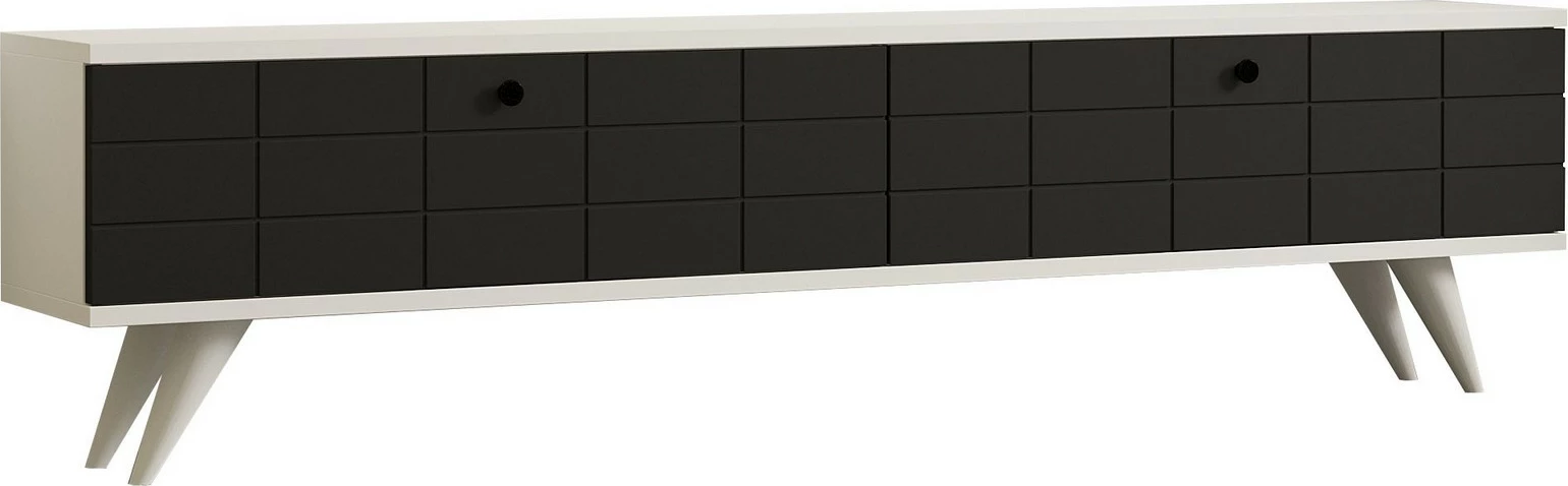 Komodë TV Hanah Home, ngjyrë alberi-antracit, e bardhë