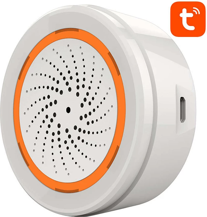 Alarm i mençur Neo NAS-AB02B, ZigBee, TUYA, i bardhë