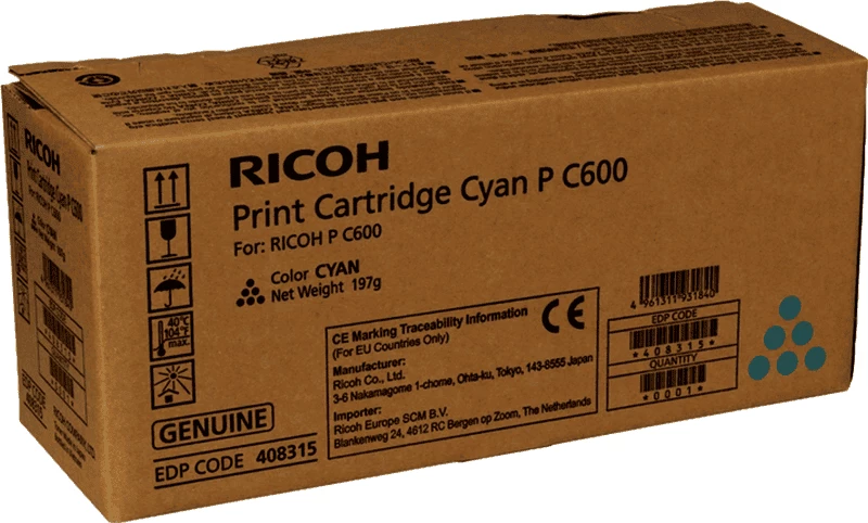 Toner, Ricoh, C600 408315, 12000 faqe, cian
