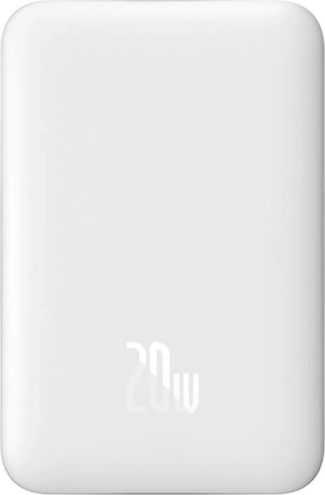 Powerbank Baseus Magnetic Mini 10000mAh, USB-C 20W, MagSafe, e bardhë