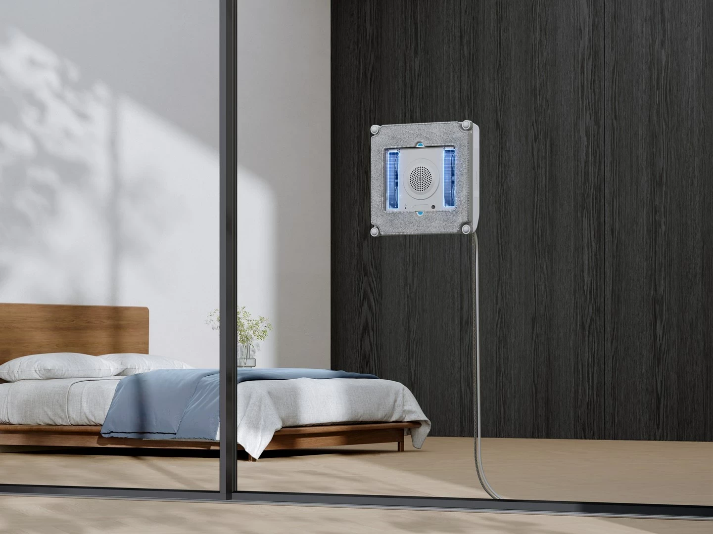 Robot pastrues dritare Ecovacs Winbot MINI, 3000 mAh, Bezhe