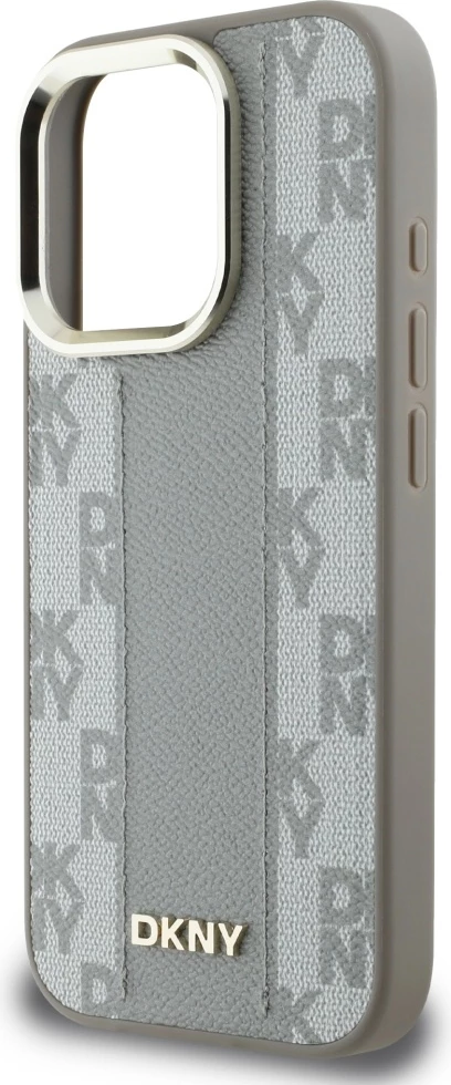 Mbështjellës DKNY Checkered Pattern MagSafe për iPhone 16 Pro Max, Bezhe