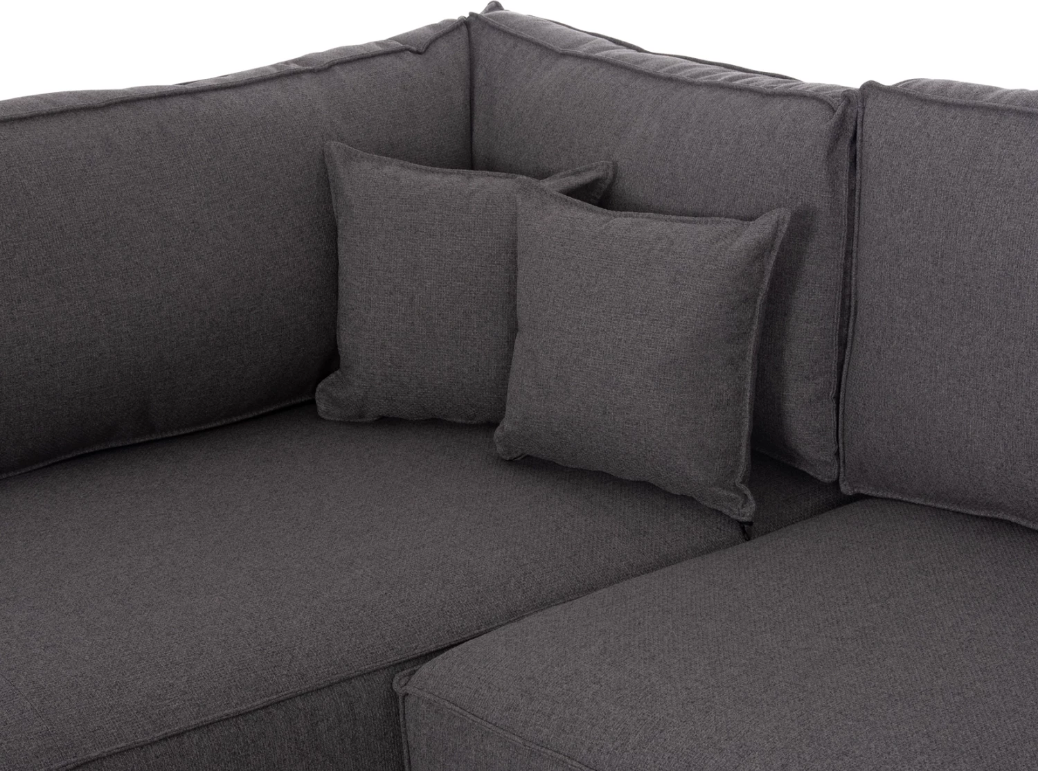 Kënd-sofë me hapësirë për depo, SAFFIRA FH3303.01L, material gri, 270x195x100cm