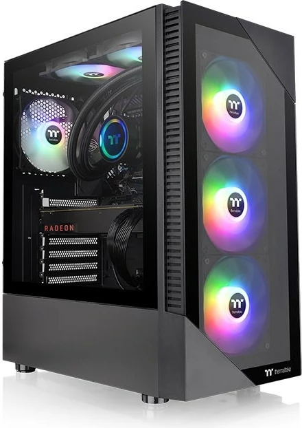 Kasë Thermaltake View 200 ARGB*3, Midi Tower, xham i temperuar, e zezë
