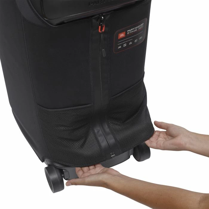 Mbulesë për altoparlant JBL PartyCover Stage 320, e palosshme, rezistente ndaj pluhurit dhe gërvishtjeve, e zezë