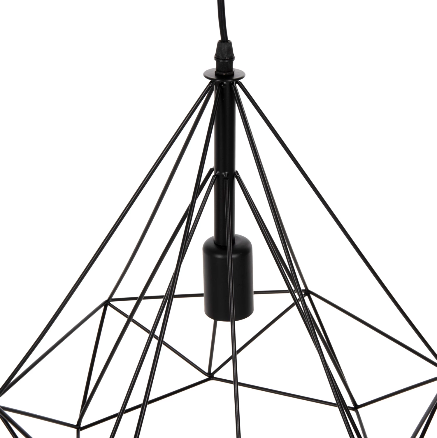 Llambë varëse tavani FH4064, kapak metali i zi, 32x37x128H cm