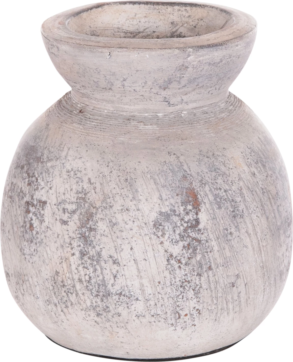 Vazo dekorative tavoline VERMO, terrakotë, ngjyrë gri e çelët, FH4396, 18x19cm