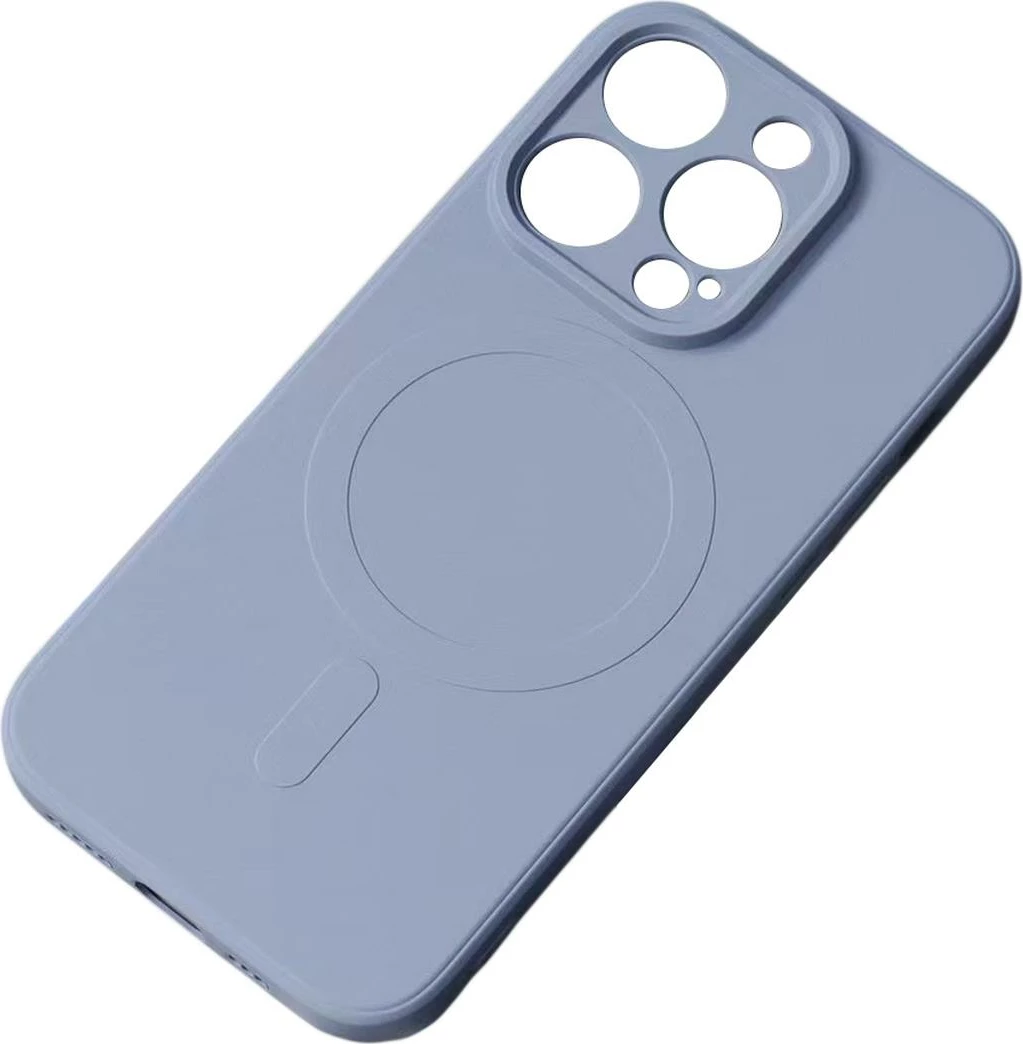 Mbështjellës Hurtel për iPhone 14 Plus, Silicone Case MagSafe, ice blue