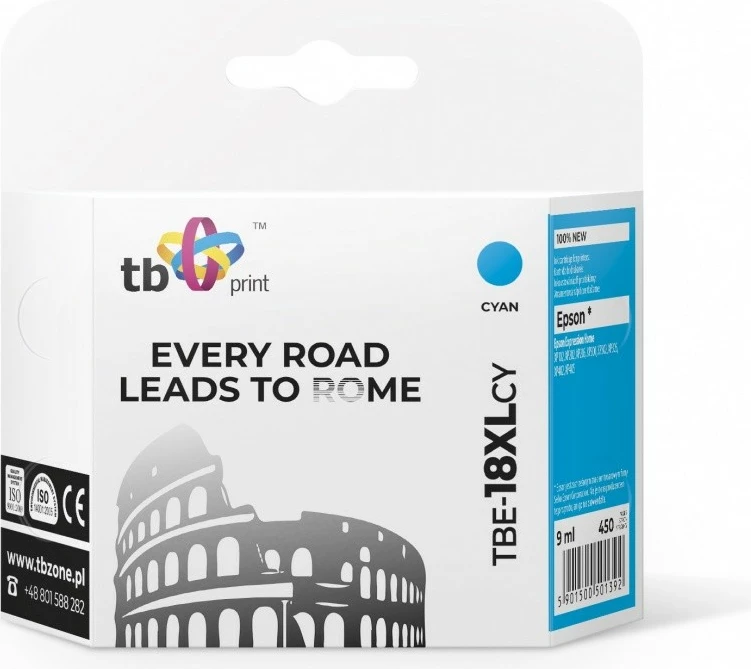 Toner TB Print TBE-18XLCY, cyan, për Epson XP-302/305/402/405