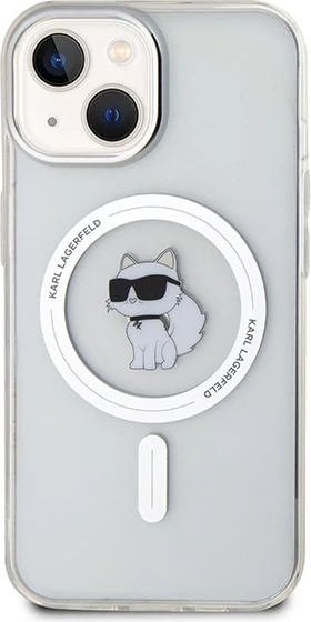 Mbështjellës Karl Lagerfeld IML Choupette MagSafe për iPhone 15, transparent