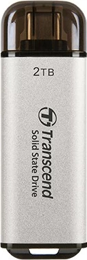 SSD i jashtëm Transcend ESD300S 2TB, USB Type-C, argjendtë
