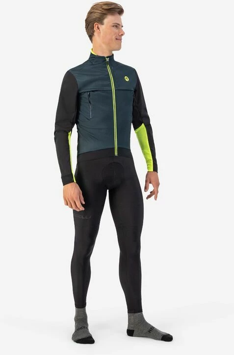 Jakne lifestyle Yakimasport për meshkuj, blu e zezë fluoreshente