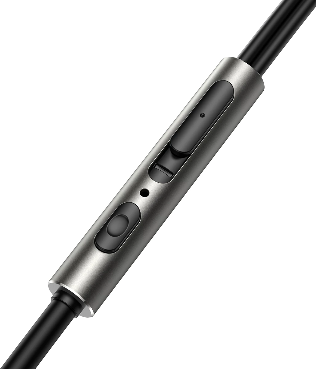 Kufje me tela Joyroom JR-EW03, in-ear, 1.2m, mikrofon, gri e errët