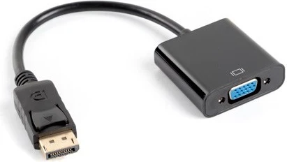 Kabllo përshtatëse Lanberg AD-0002-BK, VGA - DisplayPort, 20cm, e zezë