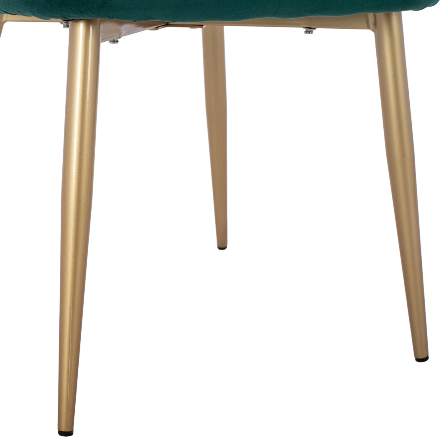 Karrige FH8737.03 kadife jeshile me kornizë metalike ari 48x48x85 cm., set prej 2 copë