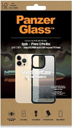 Mbështjellës PanzerGlass ClearCase për iPhone 13 Pro Max, antibakterial, Military Grade, transparent rozë