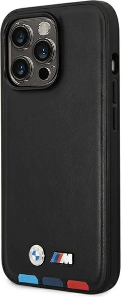 Mbështjellës BMW BMHMP14X22PTDK për iPhone 14 Pro Max 6.7", lëkurë, MagSafe, zi