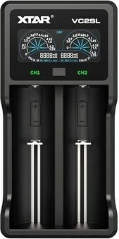Karikues baterish XTAR VC2SL, LCD, 2 kanale, USB, i zi