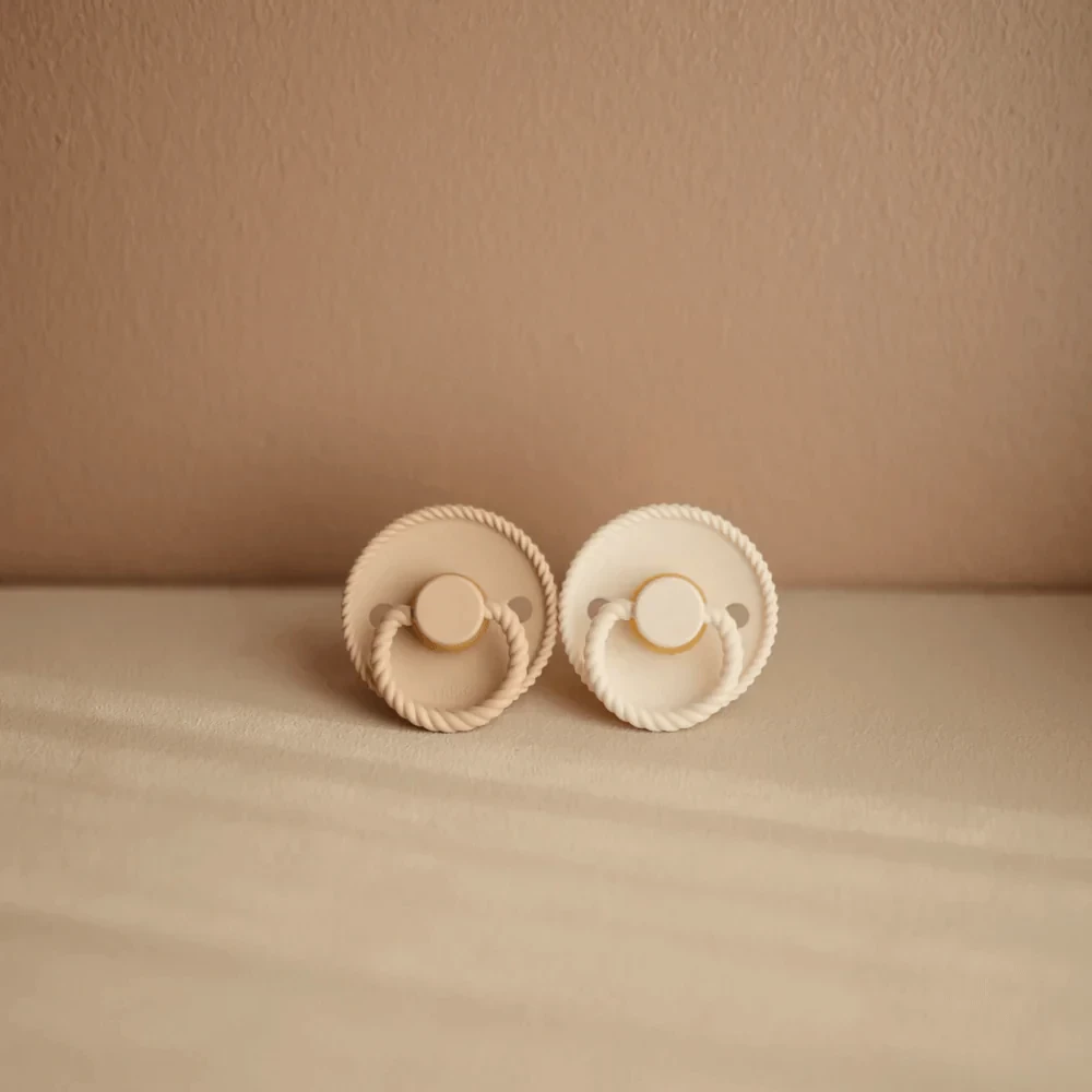 Biberon FRIGG Rope, 0-6 muaj, 2 copë, bezhë/e bardhë