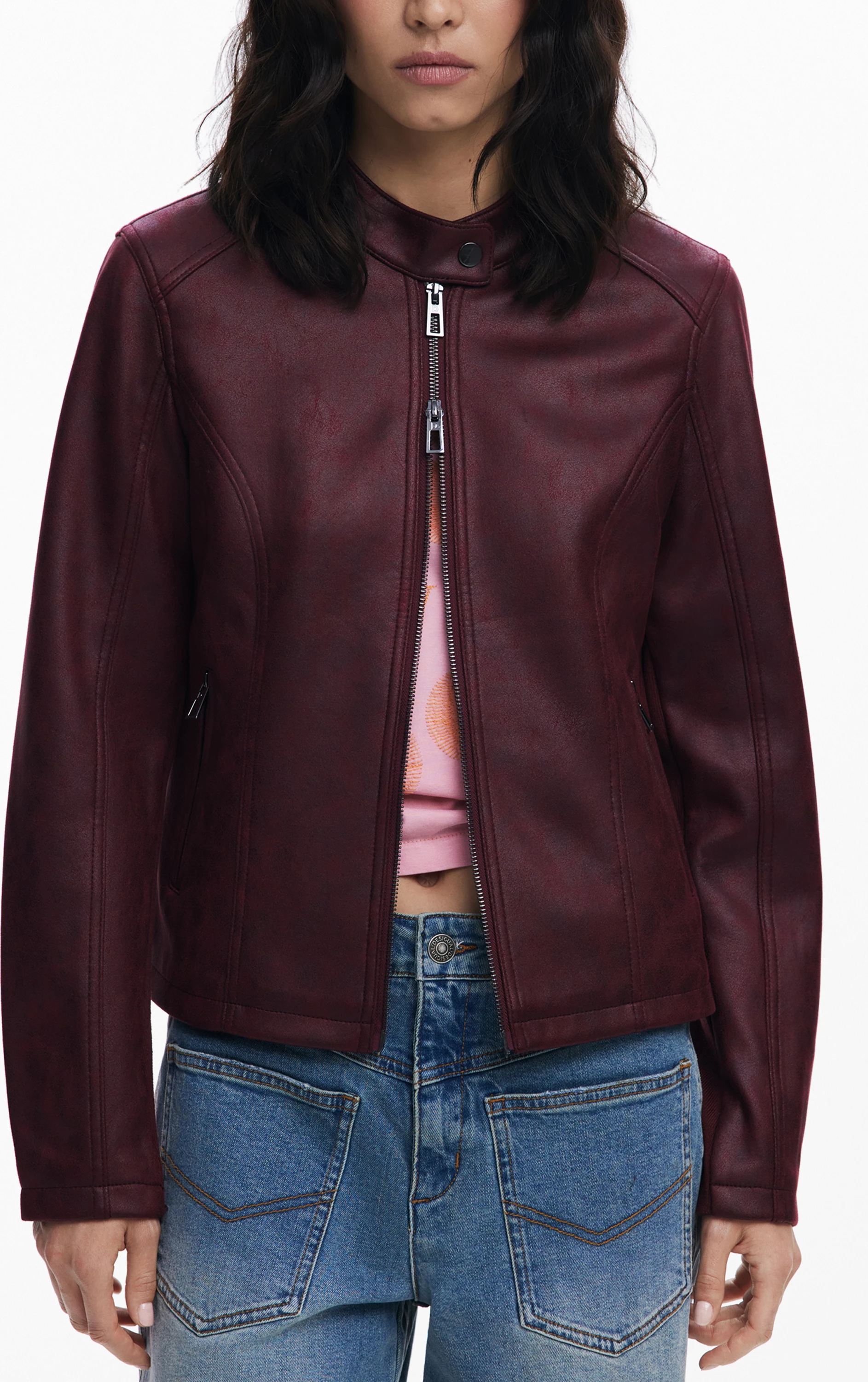 Jakne Desigual femra e kuqe