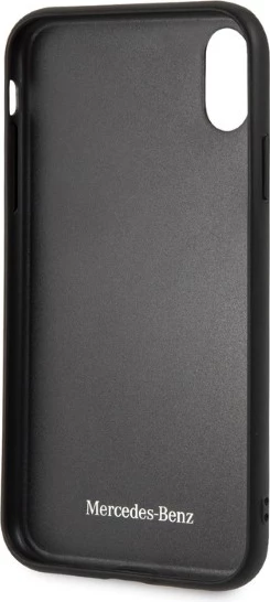 Mbështjellës Mercedes MEHCI61THLBK për iPhone XR, lëkurë, i zi