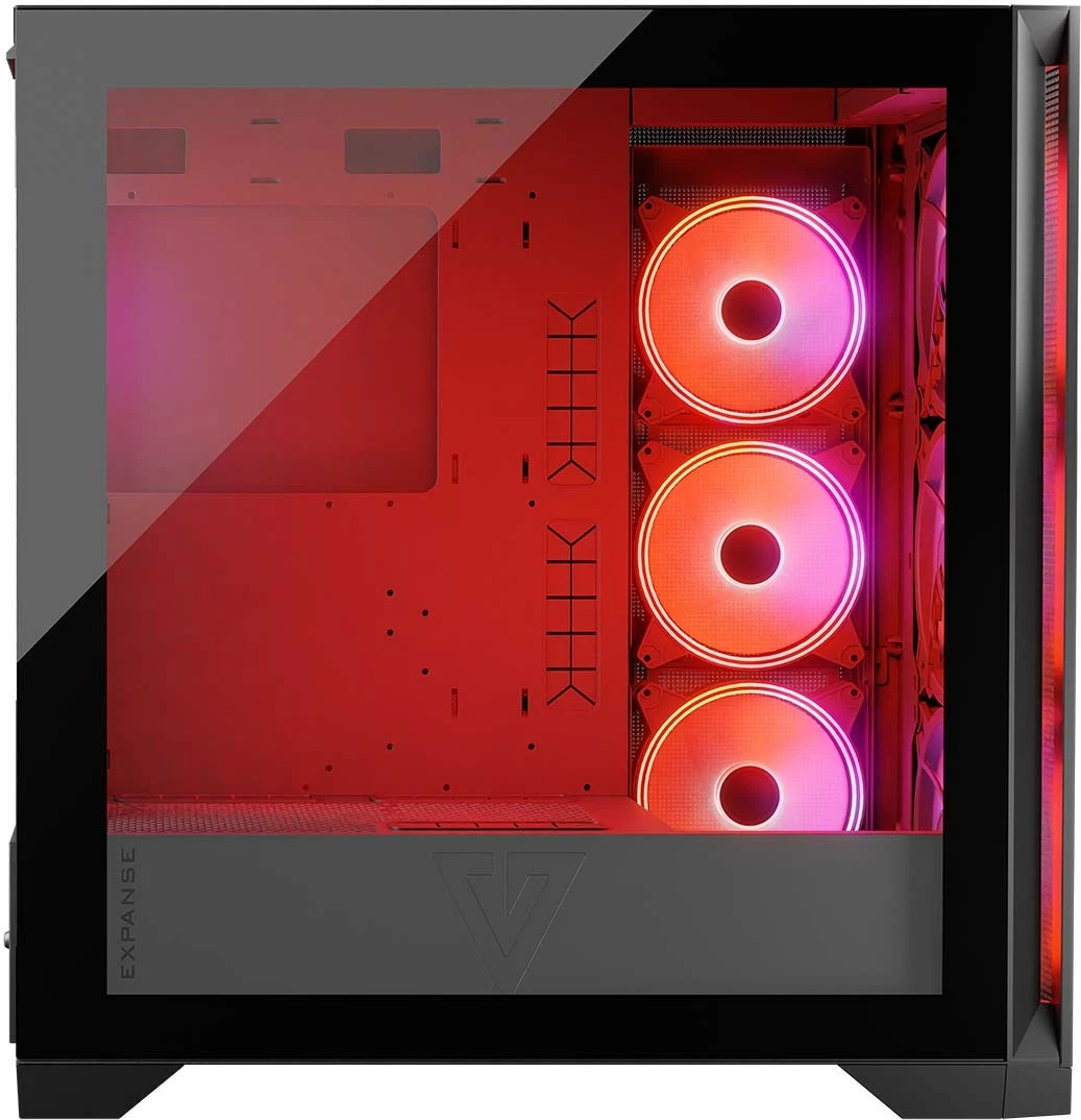 Kasë, MODECOM Volcano Expanse S Apex ARGB (AT-EXPANSE-SG-10-000000-0002), Midi Tower ATX, 4x140mm ARGB, panel xhami i temperuar, USB-C, e zezë