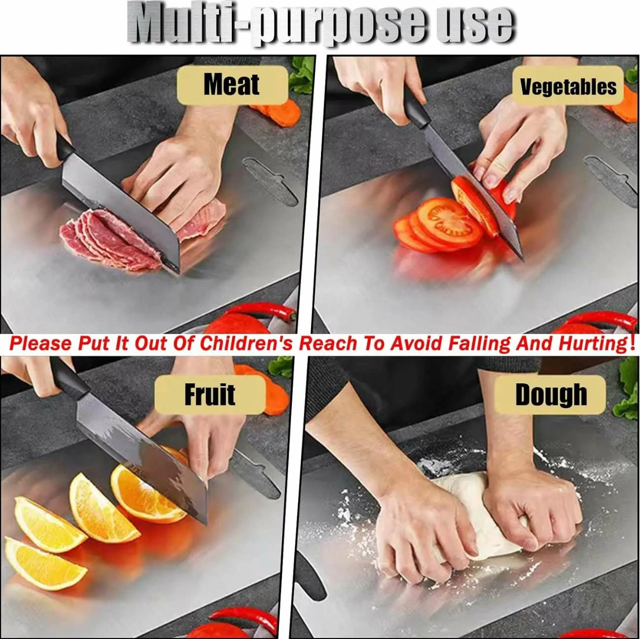 Dërrasë për prerje Hermia, inox, 20x30cm