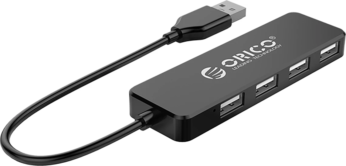 Kasë Orico FL01, 4x USB-A 2.0, 30 cm, e zezë