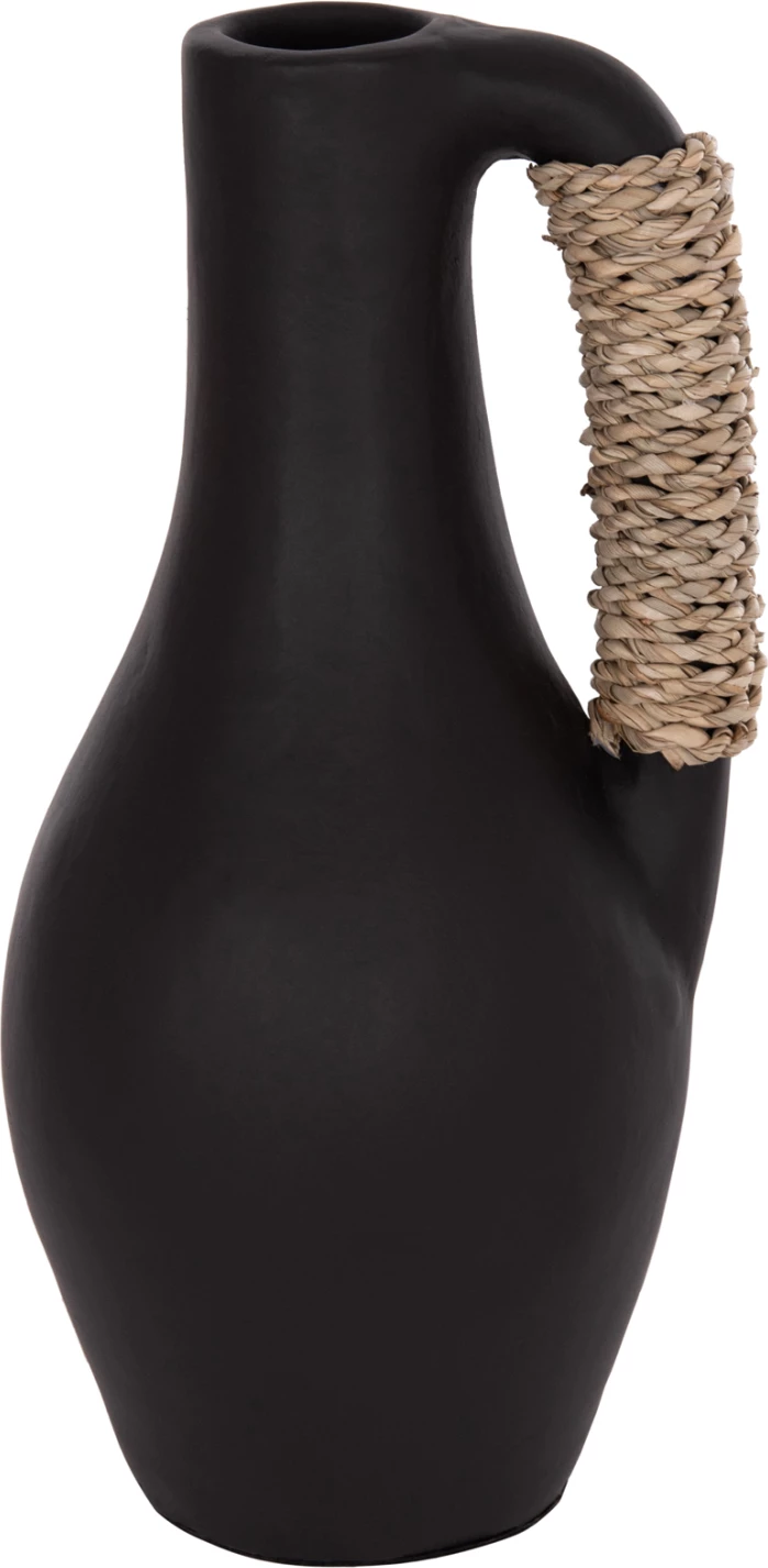 Vazo dekorative tavoline CAMMER, terrakotë e zezë, FH4687.01L, 18x39cm