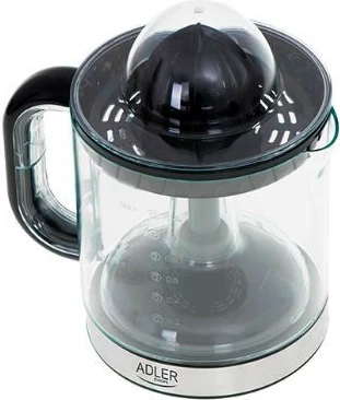 Shtrydhëse agrumesh elektrike, Adler, AD 4012, 1.2 L, 40 W, e zezë/transparente, me 2 konë