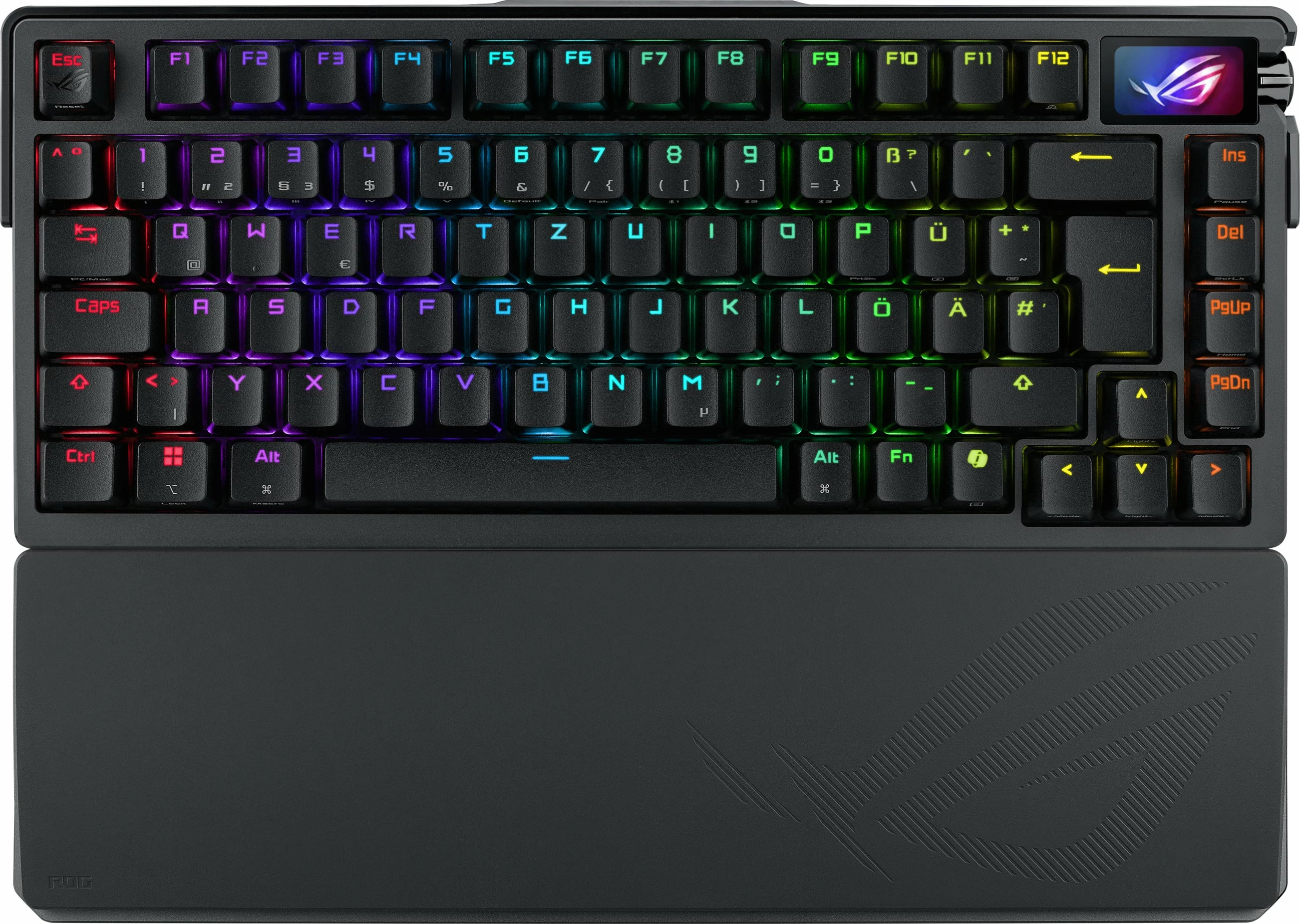 Tastierë mekanike ASUS ROG Azoth Extreme, 75%, RGB, OLED, Wired & Wireless, QWERTZ, e zezë