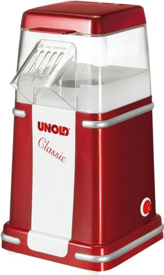 Aparat kokoshkash, UNOLD, Classic Popcorn Maker 48525, 900W, 100 g, pa vaj, e kuqe/bardhë
