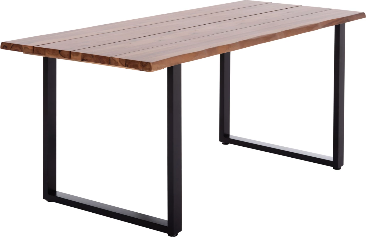 Tavolinë ngrënieje për jashtë, dru akacie, këmbë metalike, FRIGGO FH6297.01, 160x80x77cm