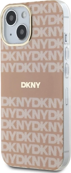 Mbështjellës DKNY IML Mono & Stripe MagSafe për iPhone 15/14/13, rozë