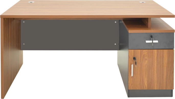 Tavolinë profesionale për zyre Oscar, ngjyrë arre-gri e errët, 150x80x76cm