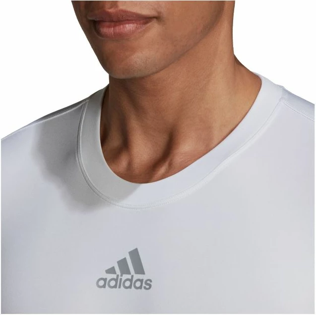 Maicë adidas TechFit Warm për Meshkuj, e Bardhë