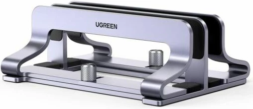 Mbajtëse vertikale për laptop e tablet UGREEN LP258, alumin, për 2 pajisje, argjendtë