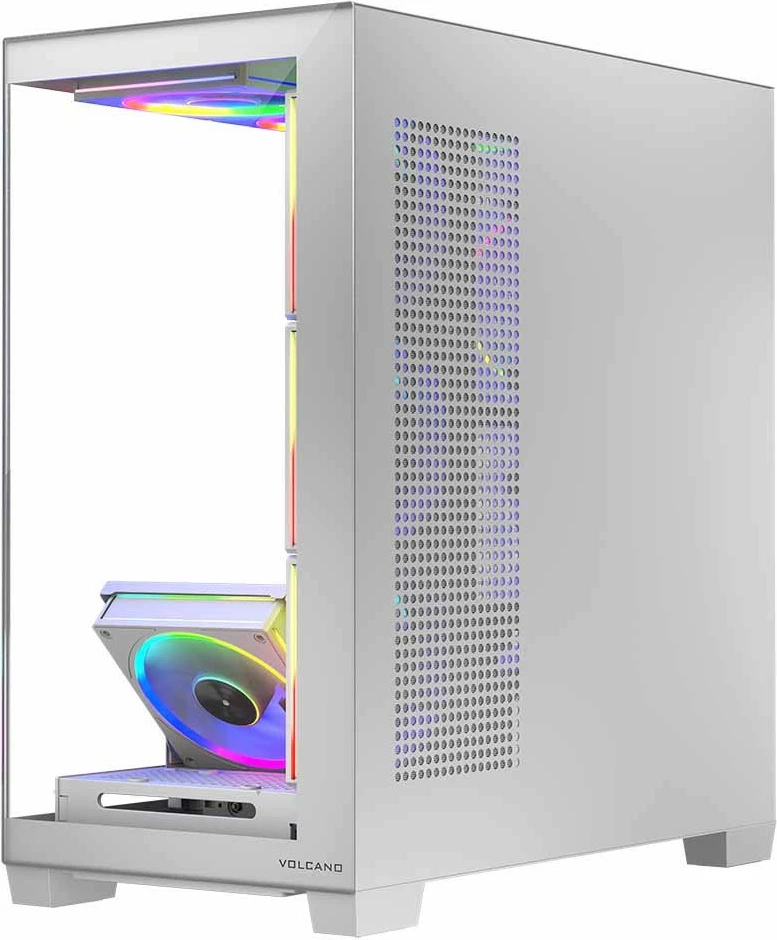 Kasë MODECOM Volcano Stellar 8F ARGB 20, Midi Tower, e bardhë
