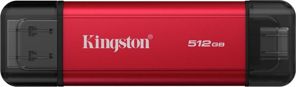 SSD i jashtëm Kingston Dual Portable SPSD/512GB 512GB USB 3.2 Gen 2 USB-A/USB-C, kuqe/zezë