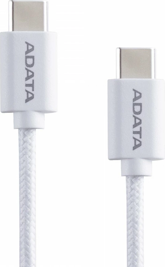 Kabllo USB-C në USB-C Adata CACC-200PN-WH 2m USB 2.0 100W PD e bardhë