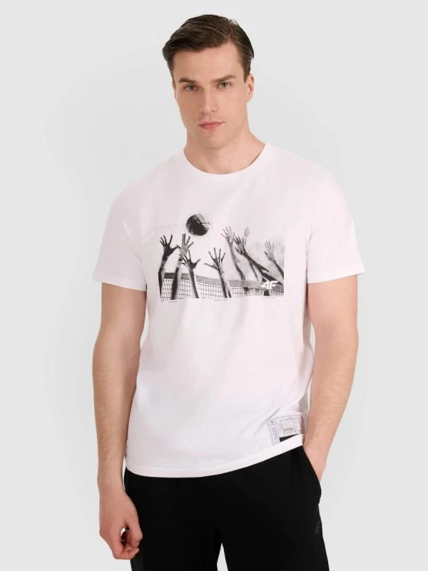 Maicë për meshkuj 4f, me print volejbolli