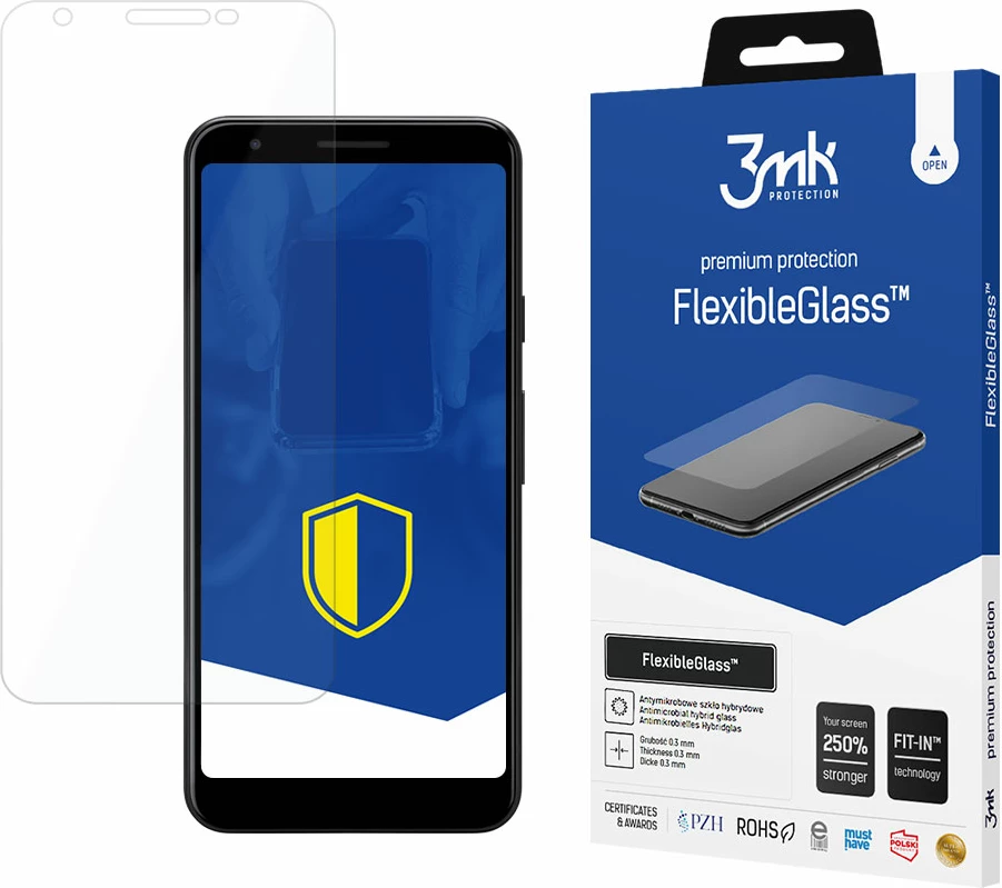 Mbrojtës ekrani hibrid 3mk FlexibleGlass për Google Pixel 3a, Transparent