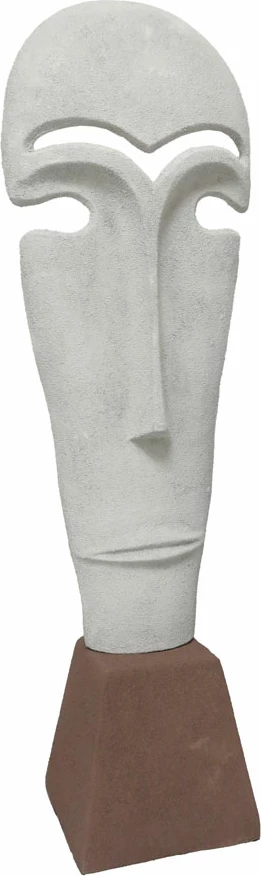 Figurë dekorative Nathen, alumin, e bardhë-bezhë, 15x11x48cm