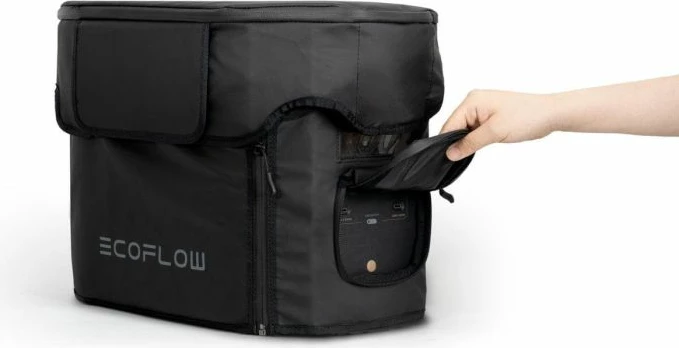 çantë mbrojtëse EcoFlow DELTA Max, rezistente ndaj ujit, dritare transparente për LCD, e zezë